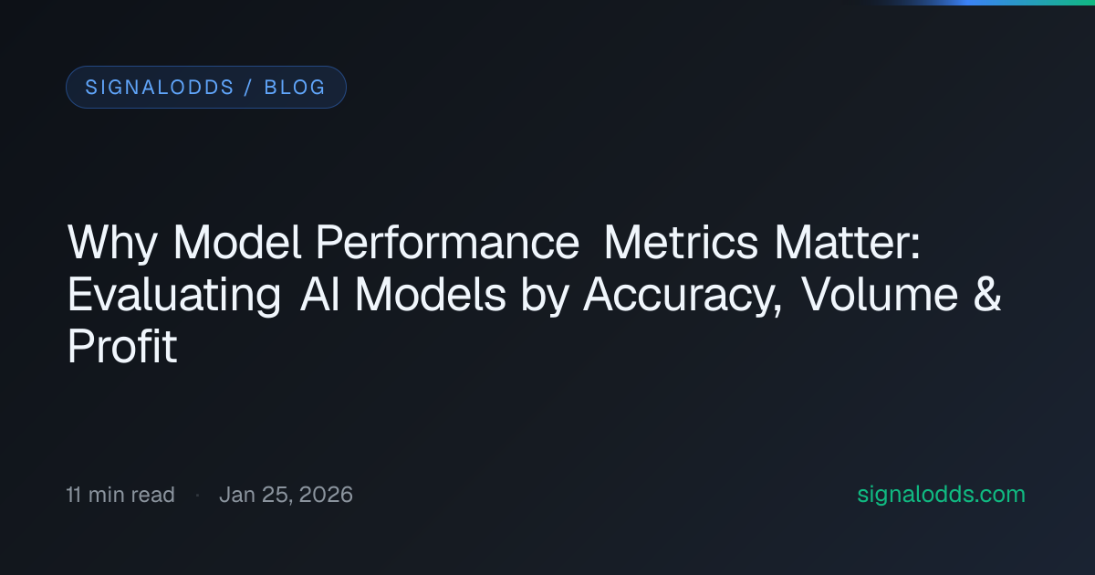 AI Model Metrics That Actually Matter | SignalOdds