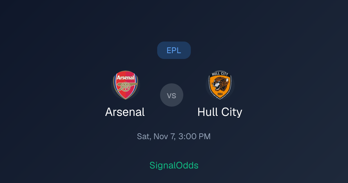 Arsenal vs Hull City EPL Odds Nov 7