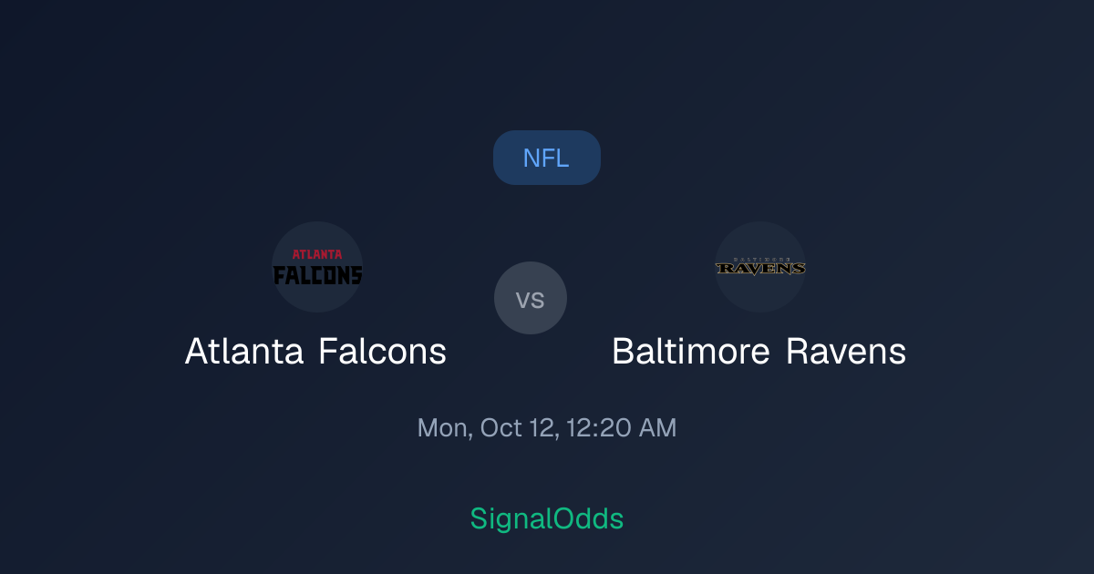 Atlanta Falcons vs Baltimore Ravens NFL Odds