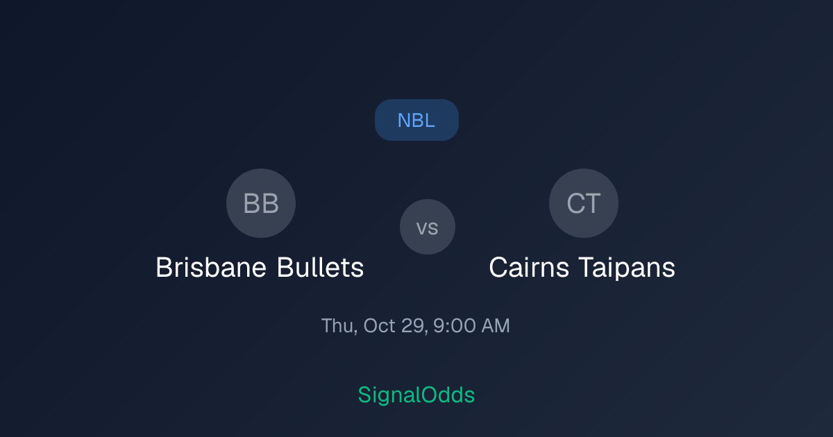 Brisbane Bullets vs Cairns Taipans Oct 29