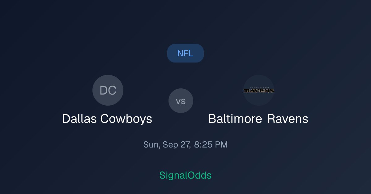 Dallas Cowboys vs Baltimore Ravens NFL Odds