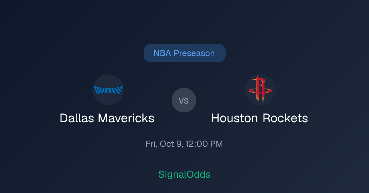 DAL 117-135 Houston Rockets Oct 9 — Final Result