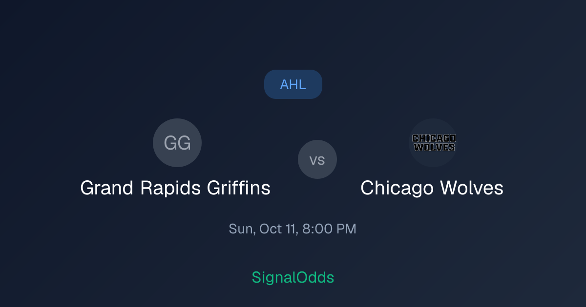Grand Rapids Griffins vs Chicago Wolves Oct 11