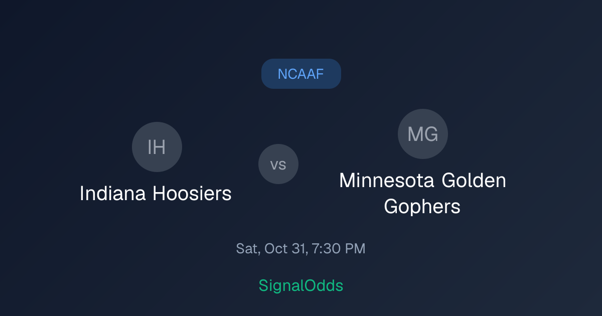 Indiana Hoosiers vs Golden Gophers Odds