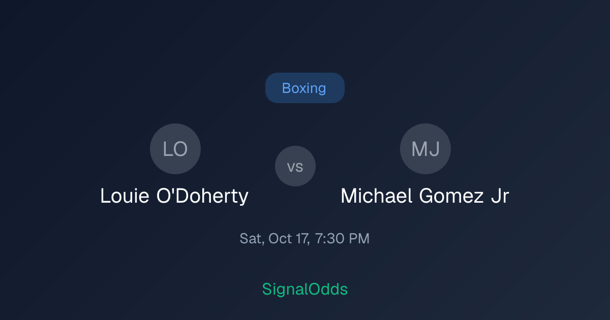 Louie O'Doherty vs Michael Gomez Jr Boxing Odds