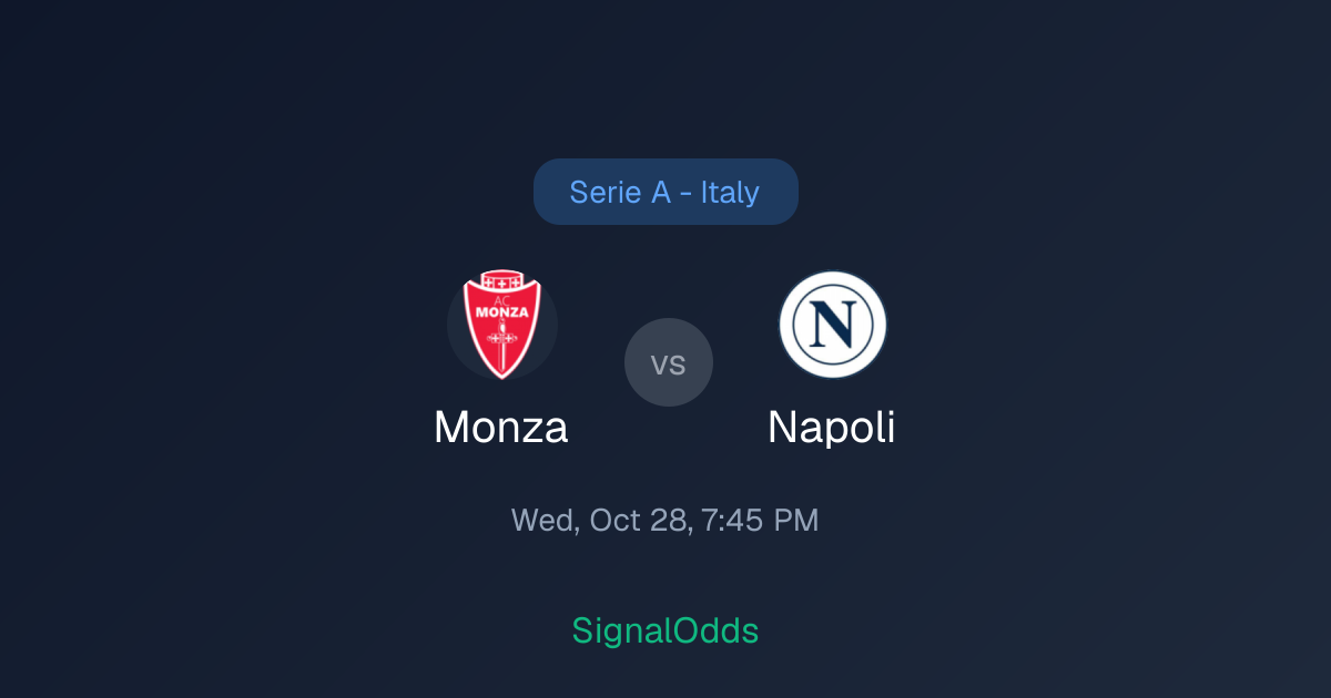 Monza vs Napoli Serie A - Italy Odds Oct 28