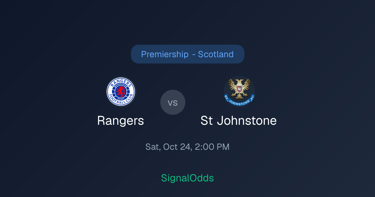 Where to Watch Rangers vs St Johnstone Oct 24