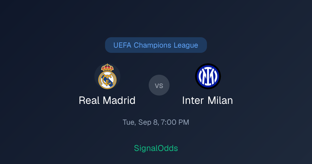 Real Madrid vs Inter Milan Sep 8 — AI Picks