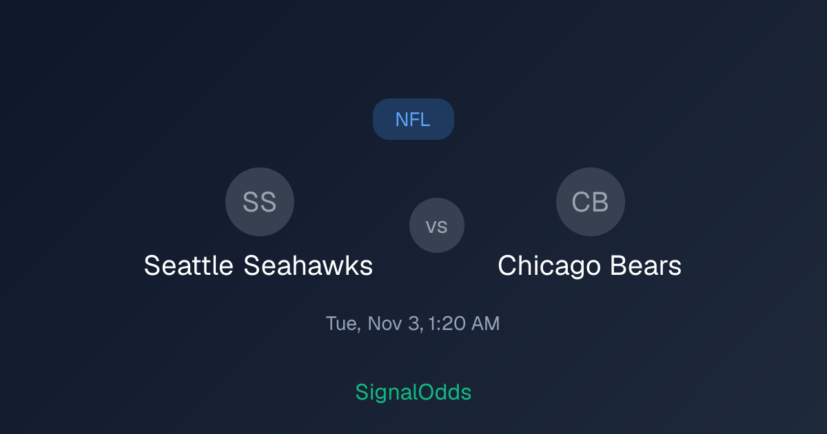Seattle Seahawks vs Chicago Bears Nov 3