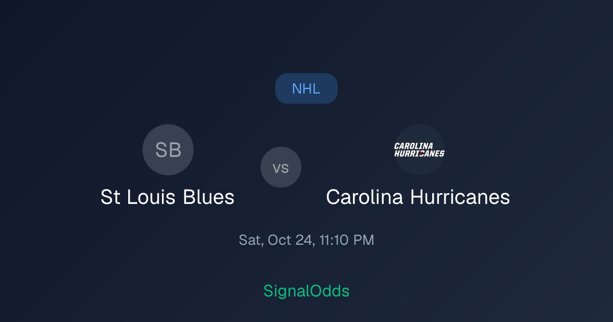 St Louis Blues vs Carolina Hurricanes NHL Odds