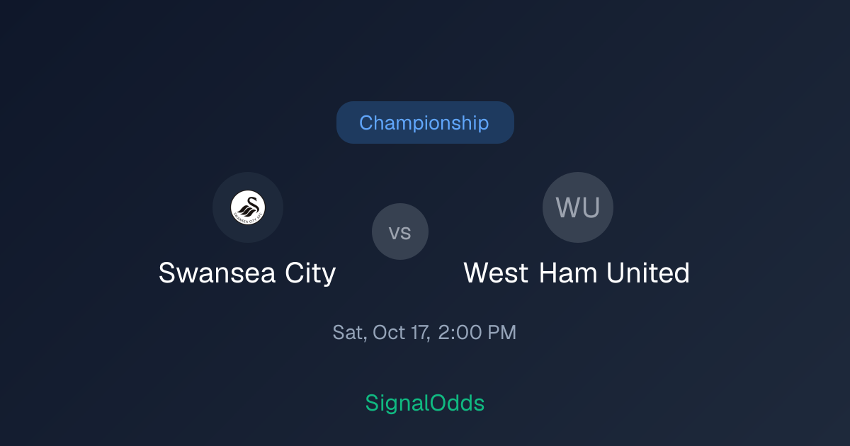Swansea City vs West Ham United Odds Oct 17