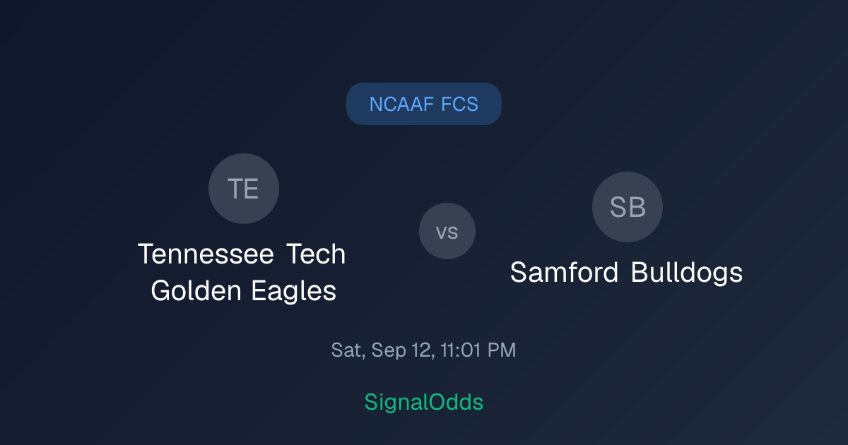 Tennessee Tech vs Samford Bulldogs Sep 12
