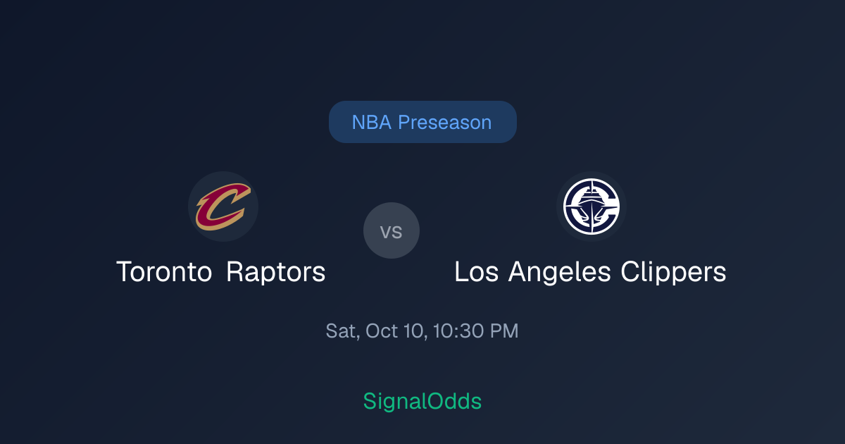 Toronto Raptors vs Los Angeles Clippers Odds