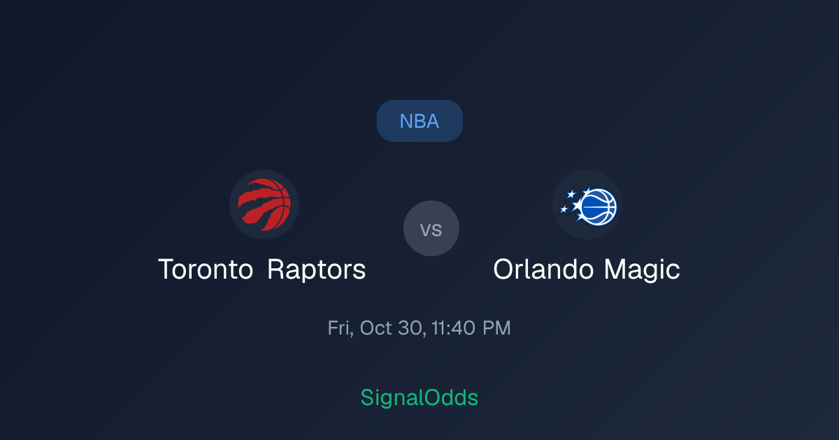 Toronto Raptors vs Orlando Magic Oct 30
