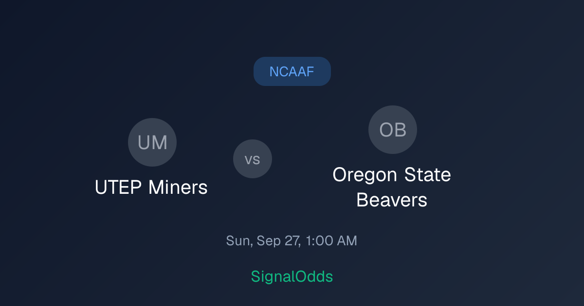 Where to Watch UTEP Miners vs OSU Sep 27