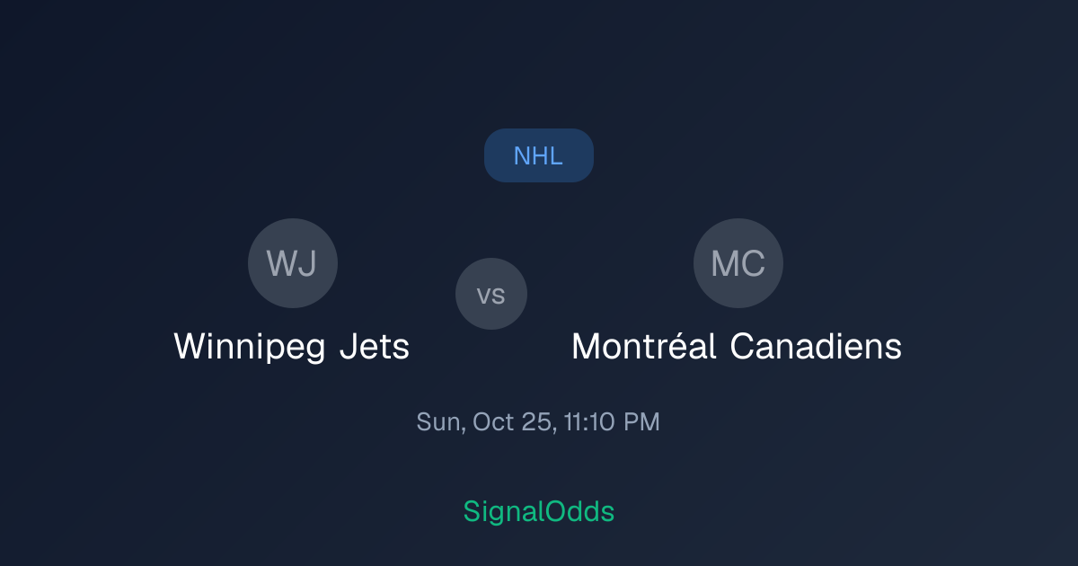 Winnipeg Jets vs Montréal Canadiens Oct 25