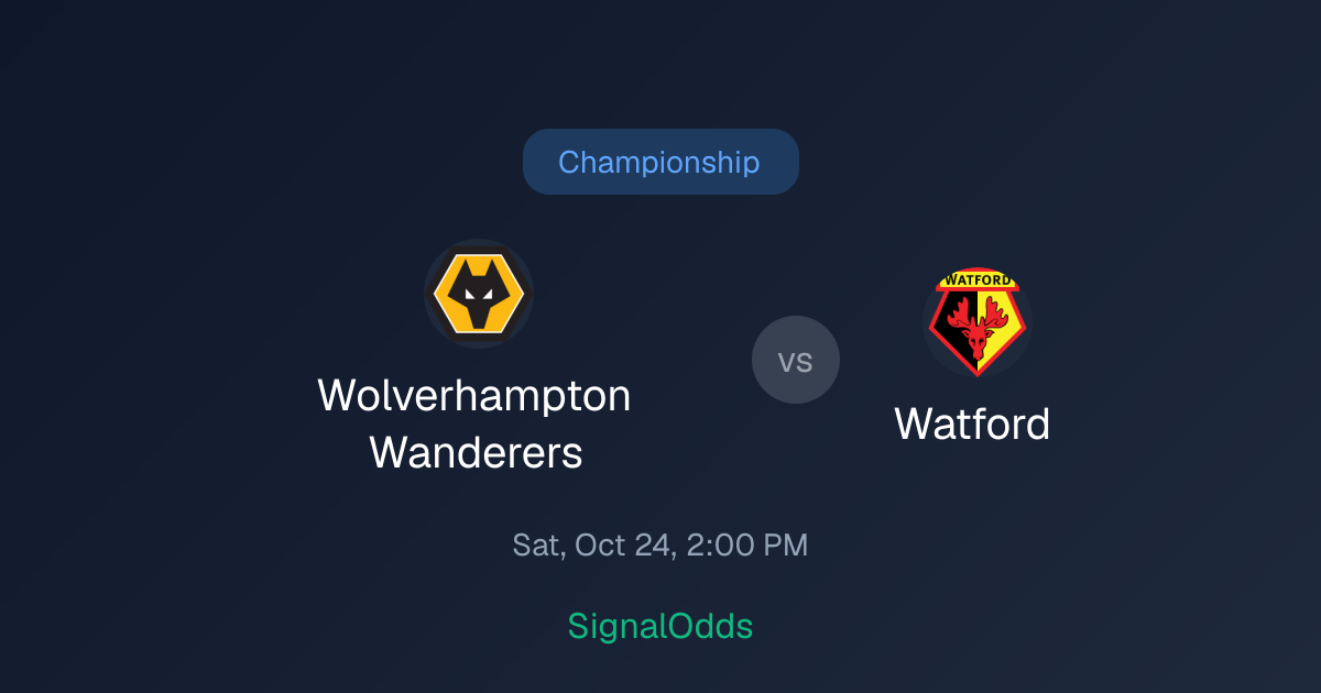 Wolverhampton Wanderers vs Watford Odds Oct 24