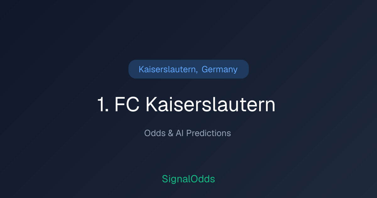 1. FC Kaiserslautern Odds Today: Best Betting Lines