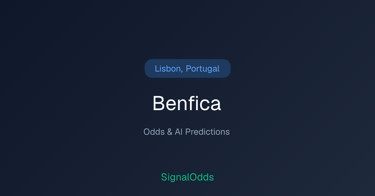 Benfica Odds Today: Best Betting Lines & Live Prices